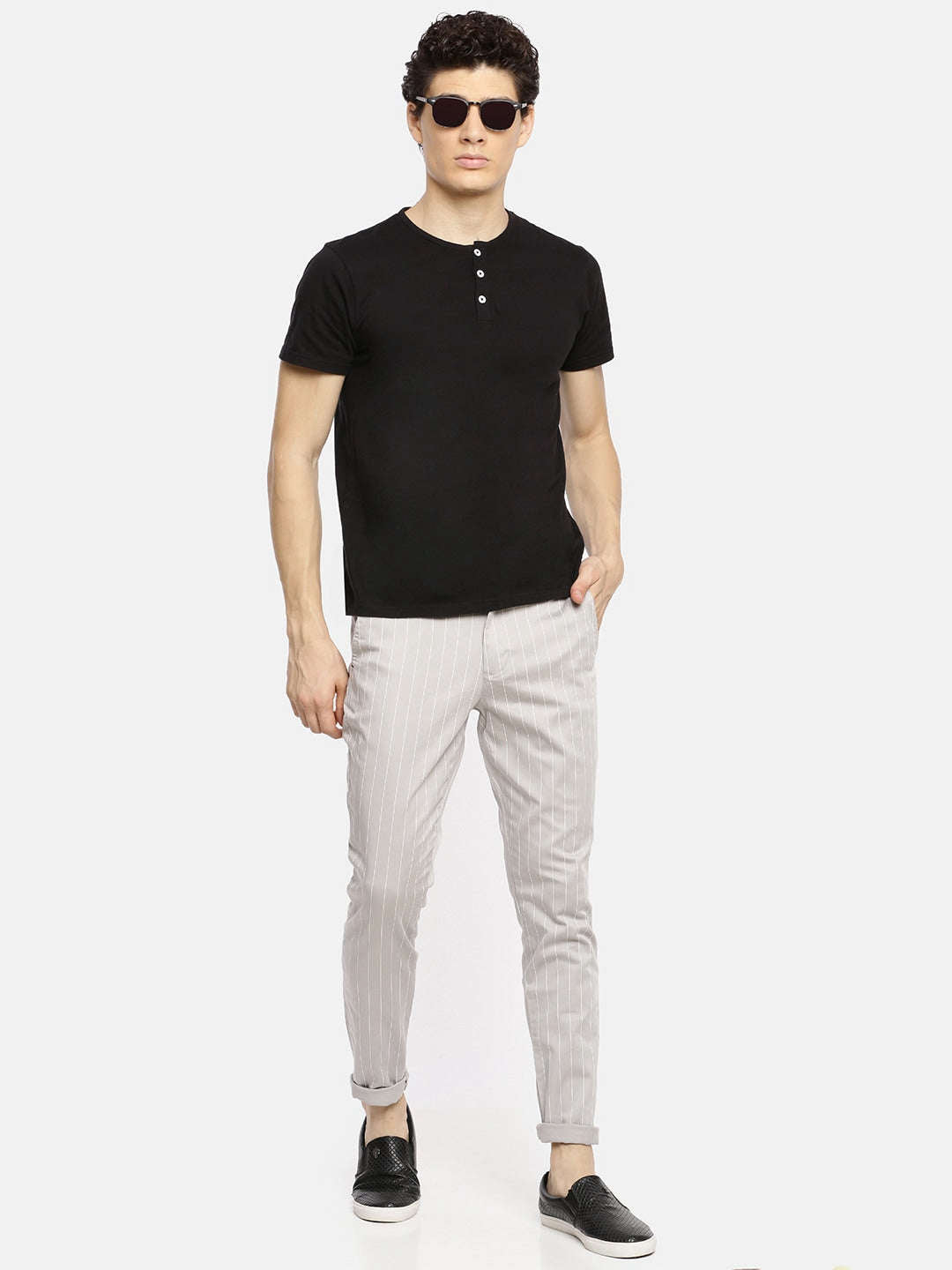 Shop Men Striped Chino Online.