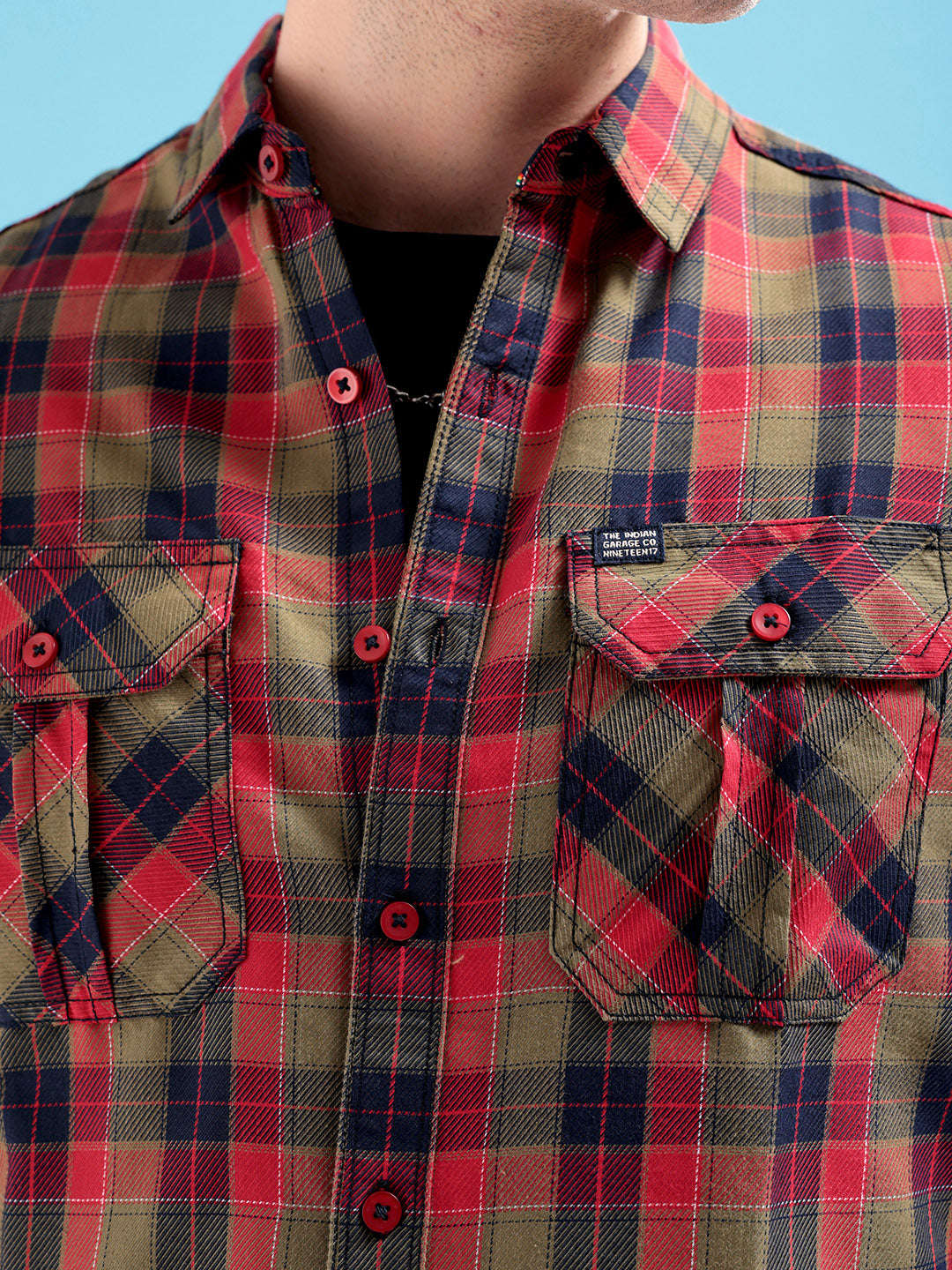 Shop Men Checked Casual Shirt Online.