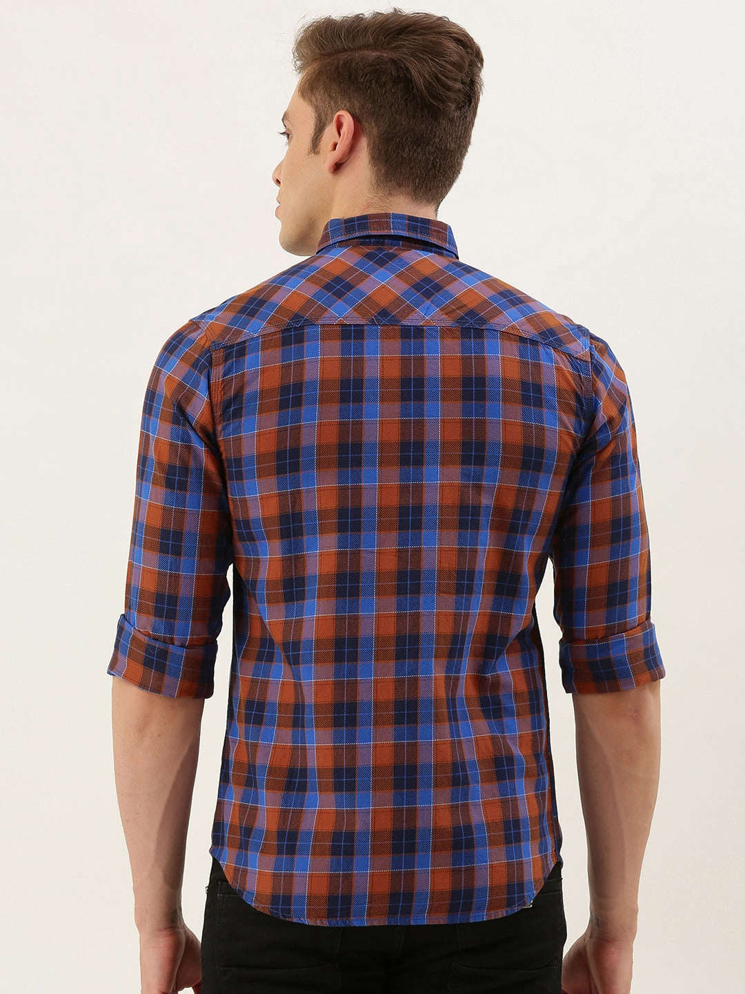 Shop Men Checked Casual Shirt Online.