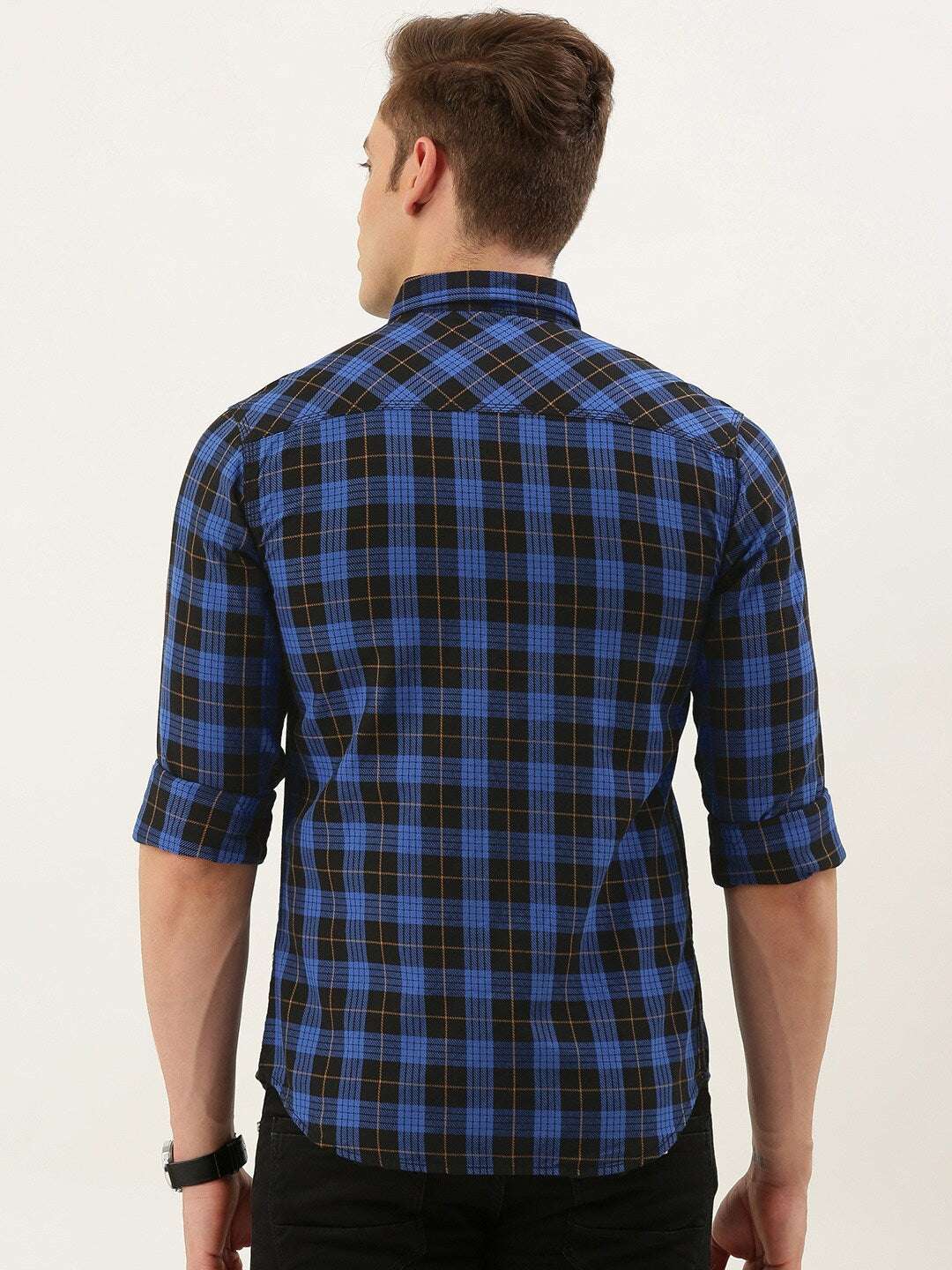 Shop Men Casual Checked Shirt Online.