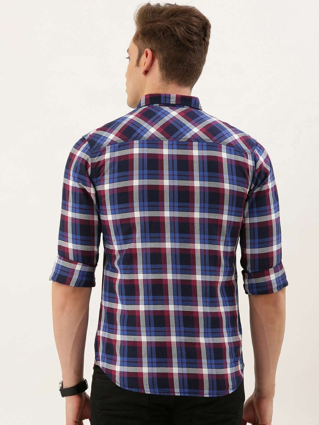 Shop Men Casual Checked Shirt Online.