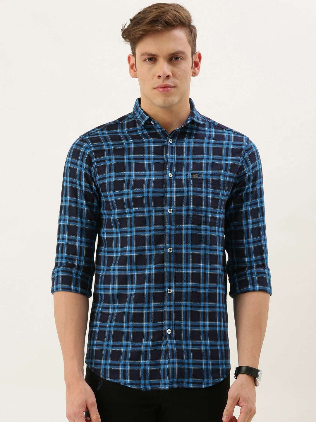 Shop Men Casual Checked Shirt Online.