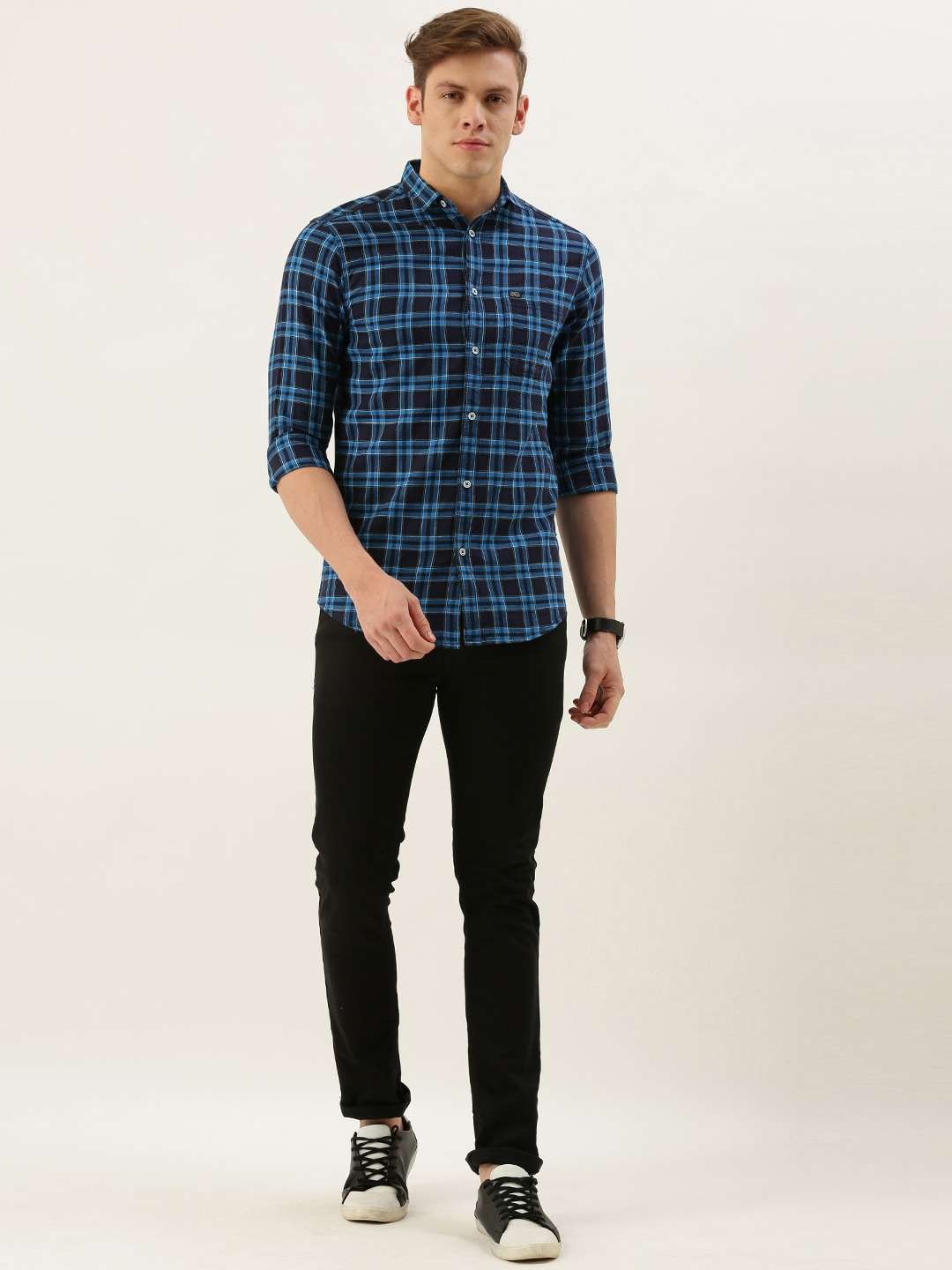 Shop Men Casual Checked Shirt Online.