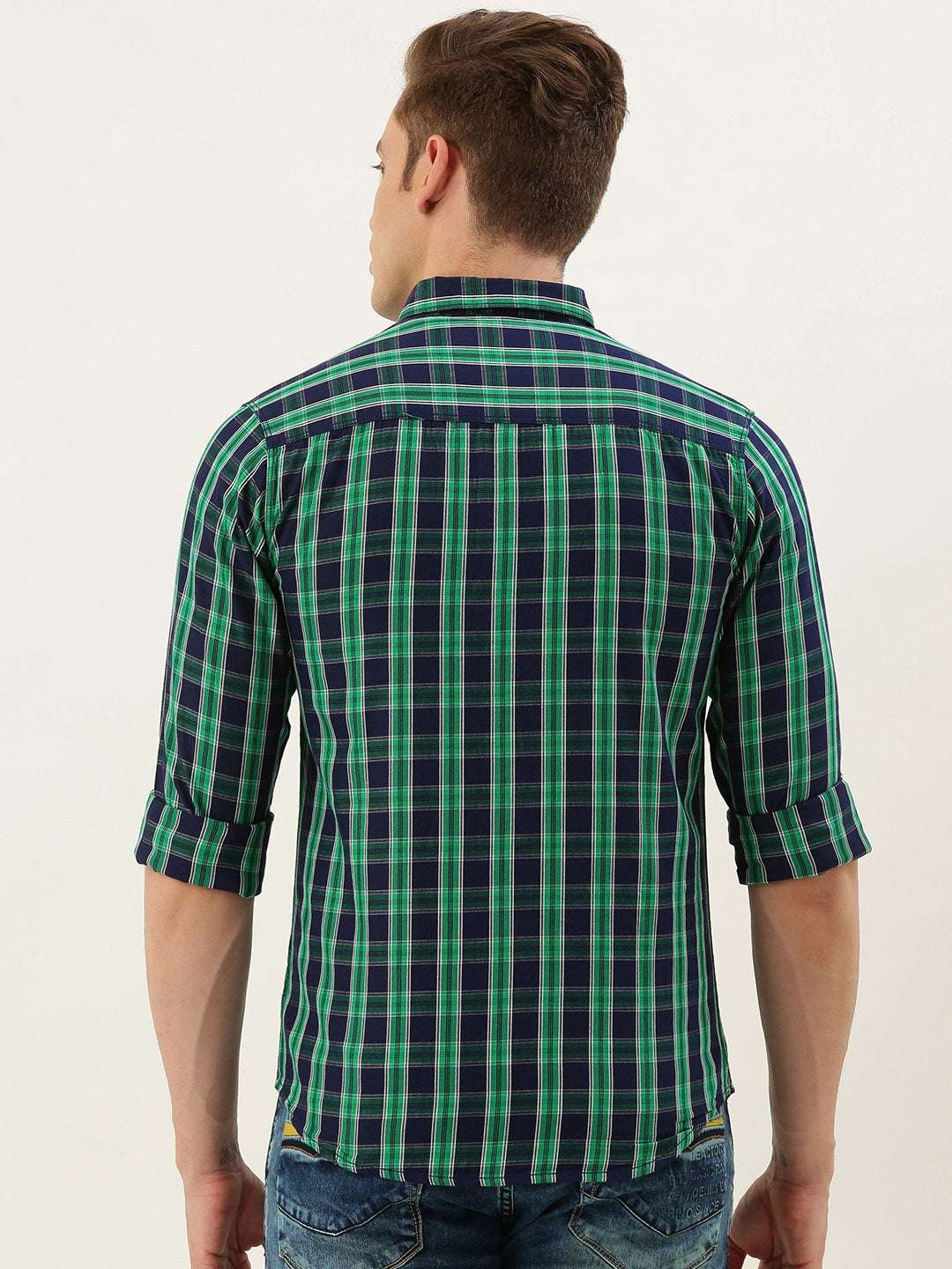 Shop Men Casual Checked Shirt Online.