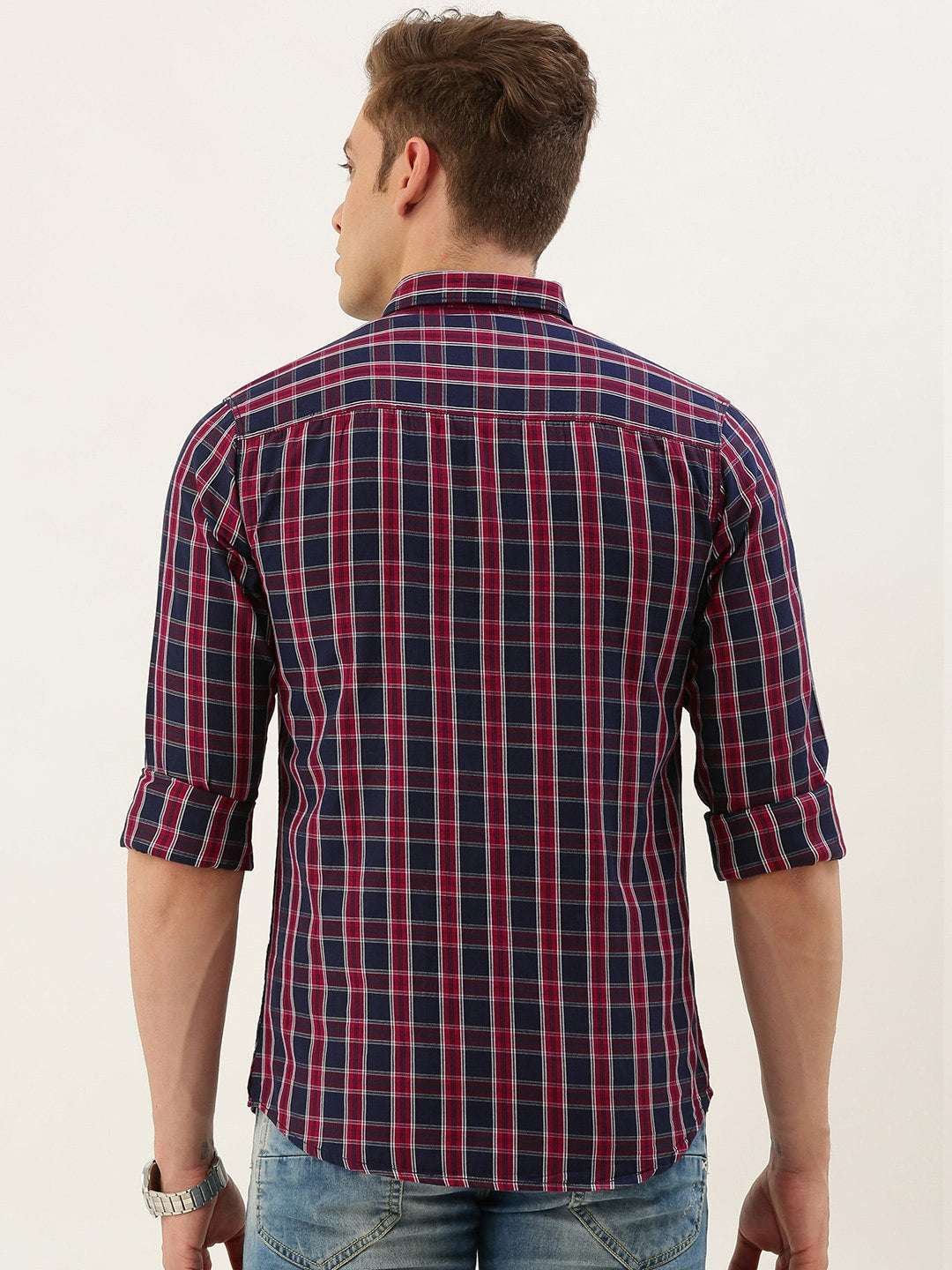 Shop Men Casual Checked Shirt Online.