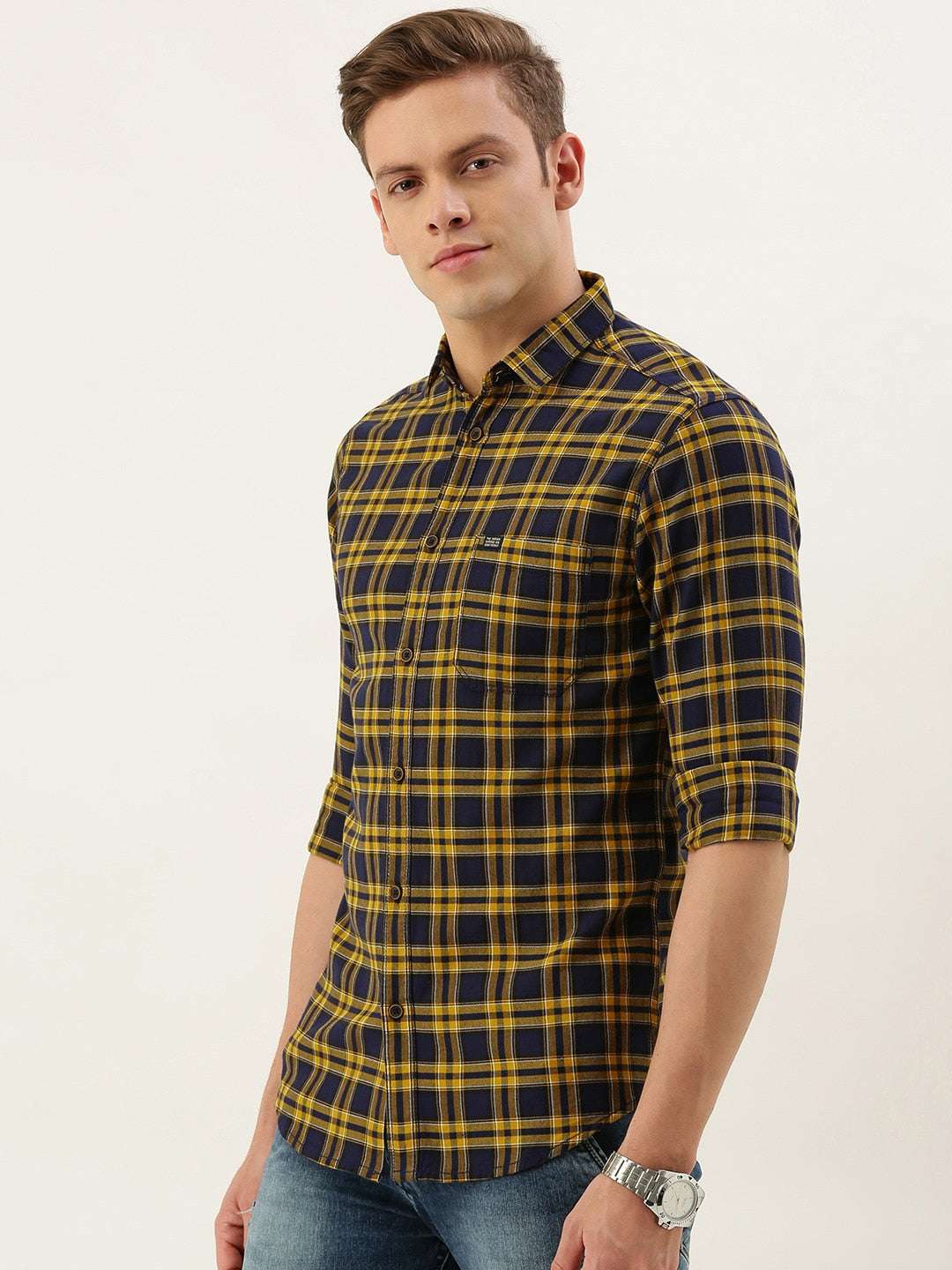 Shop Men Casual Checked Shirt Online.