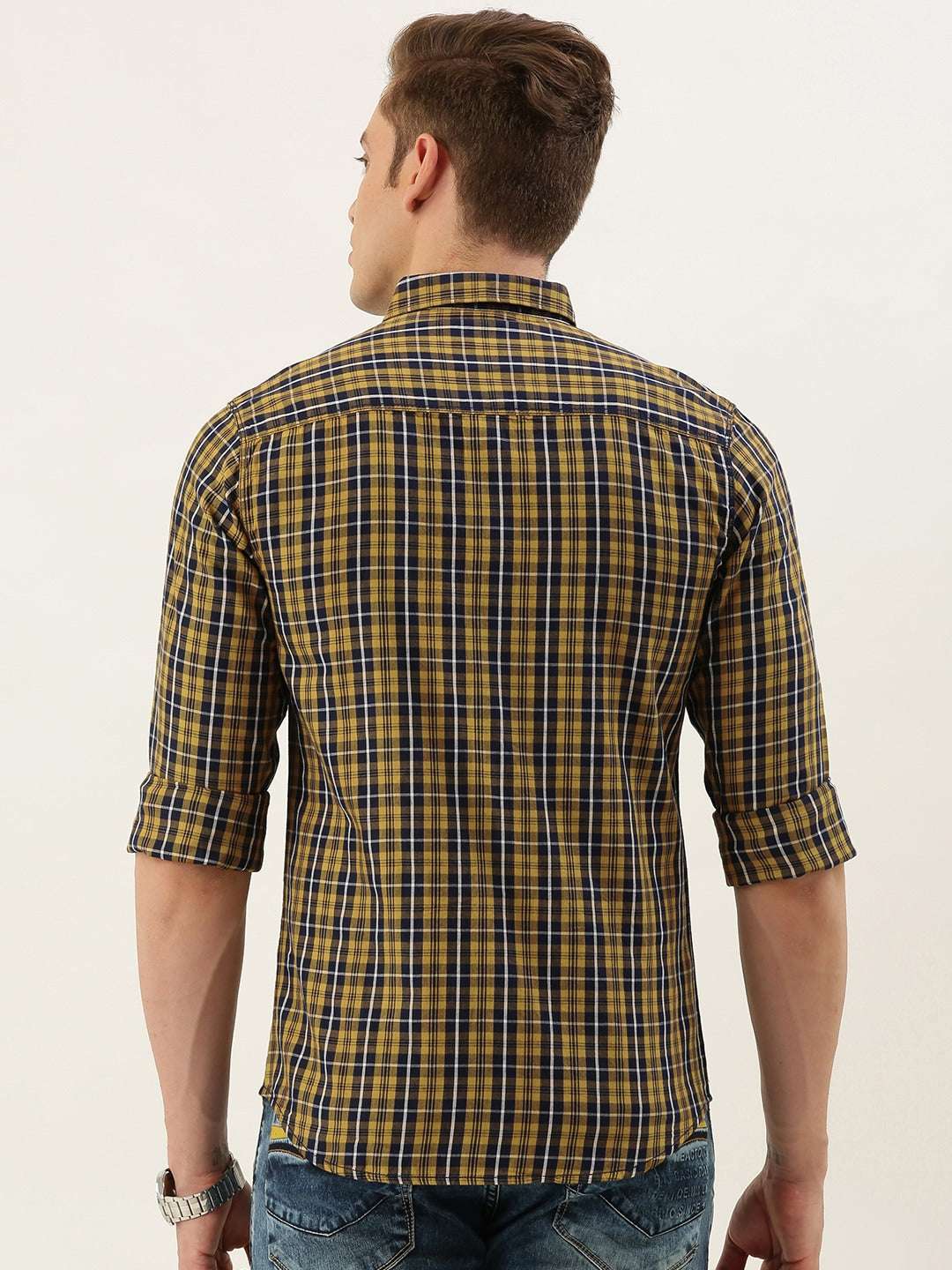 Shop Men Casual Checked Shirt Online.