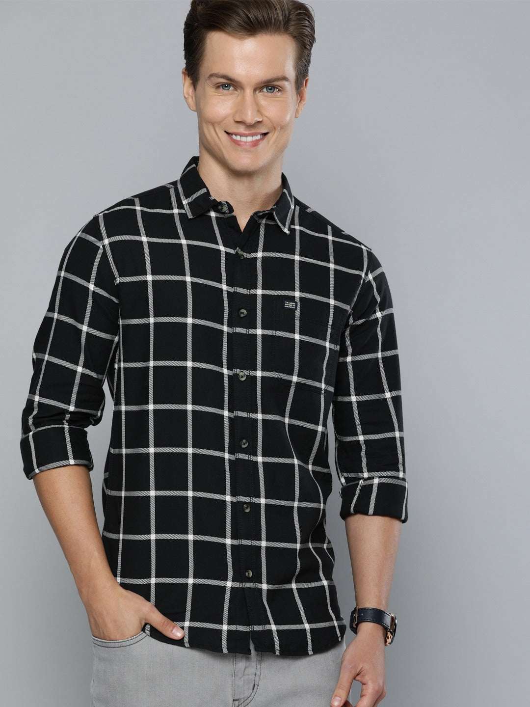 Shop Men Checked Shirt Online.