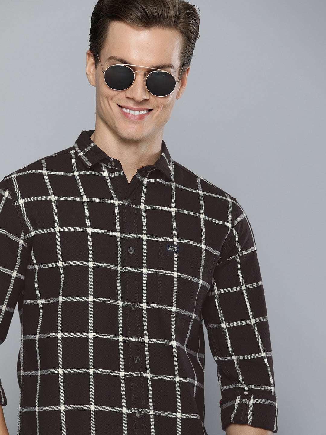 Shop Men Checked Shirt Online.