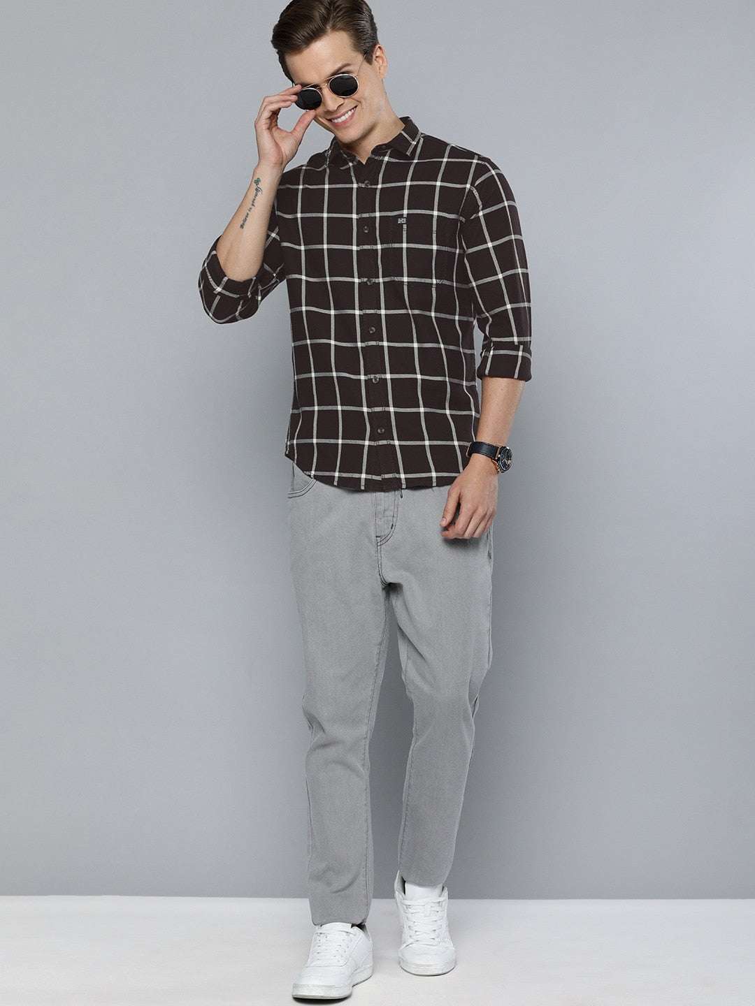 Shop Men Checked Shirt Online.