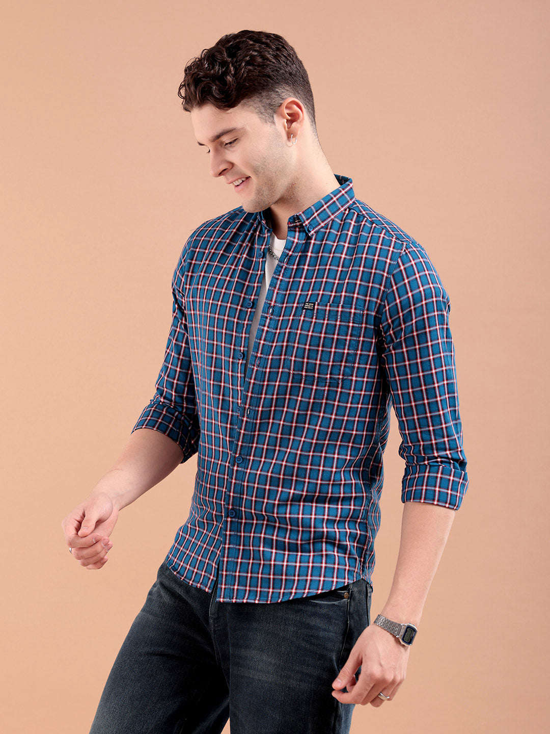 Shop Men Checked Shirt Online.