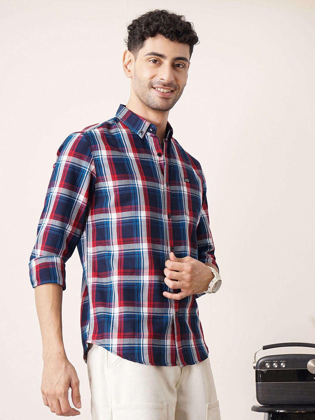 Shop Men Checked Shirt Online.