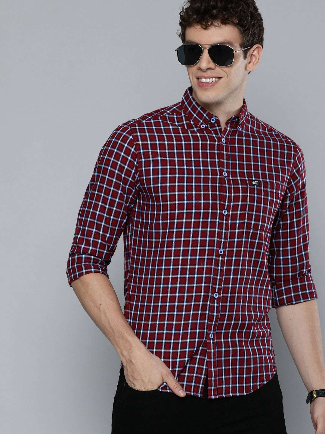 Shop Men Checked Shirt Online.