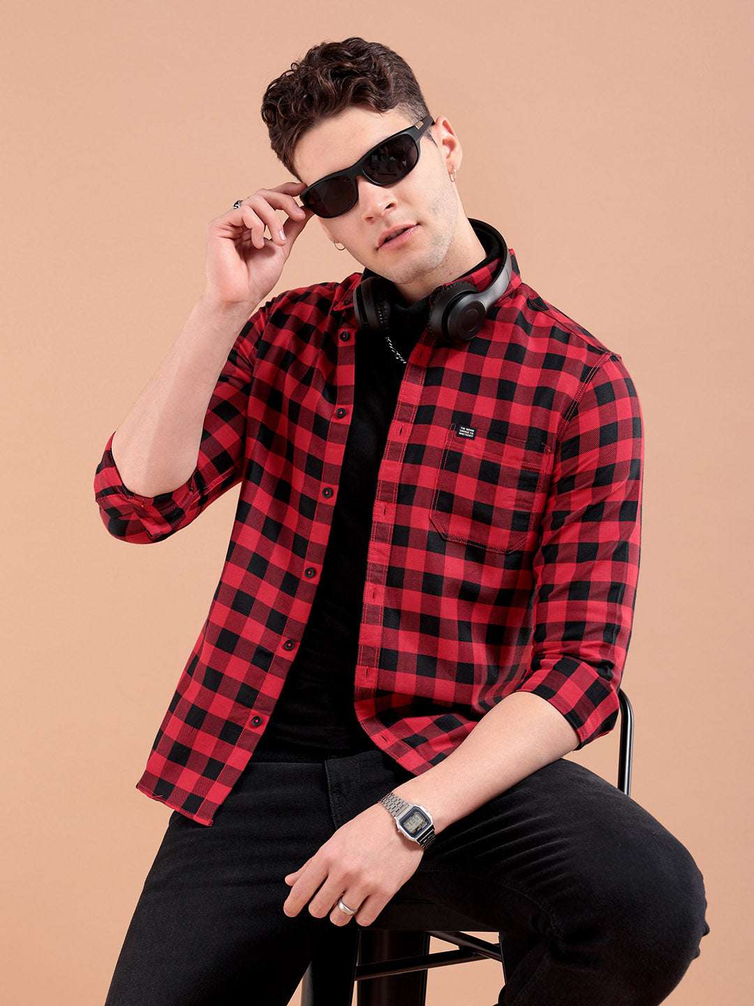 Shop Men Checked Shirt Online.