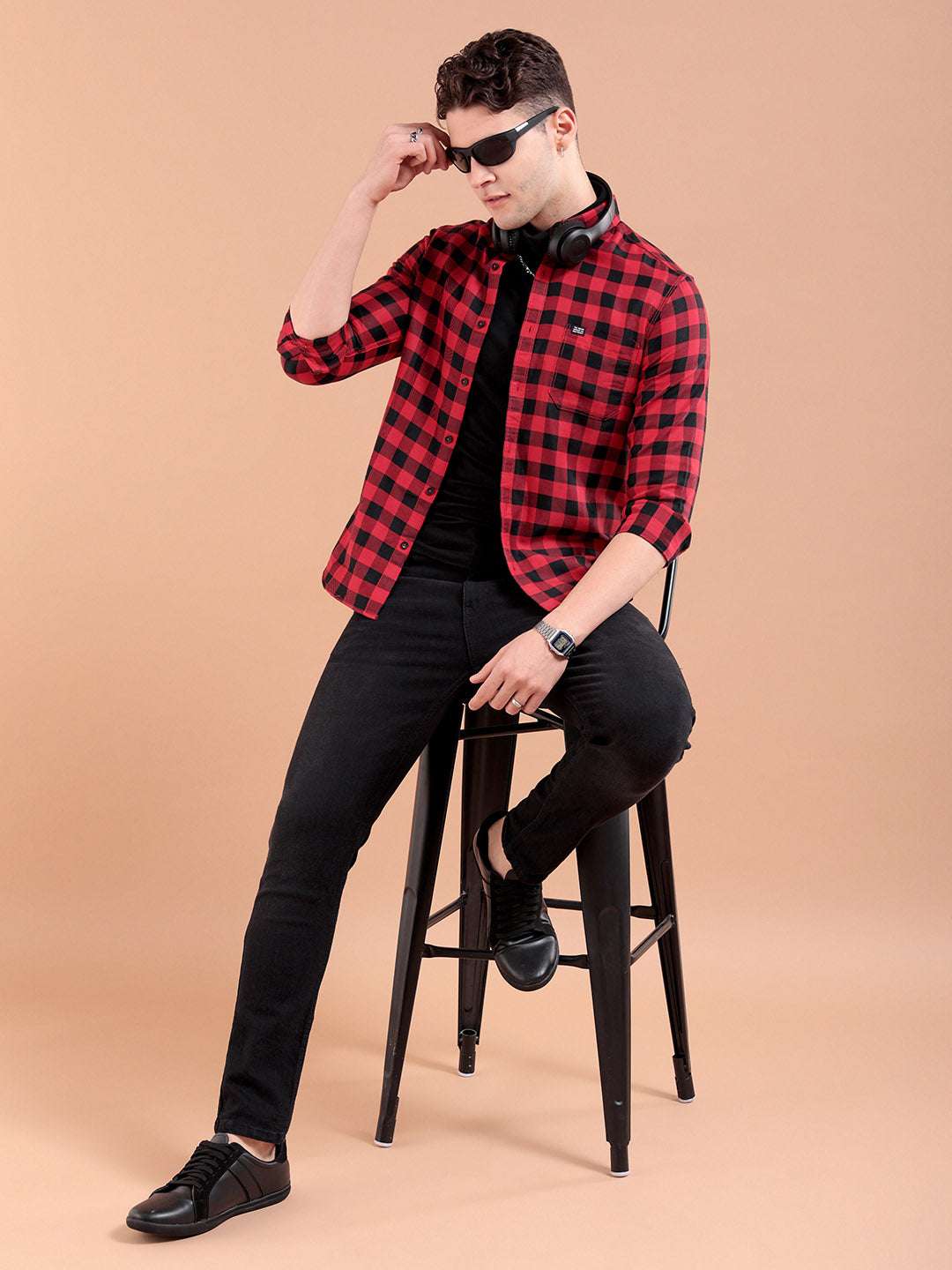 Shop Men Checked Shirt Online.