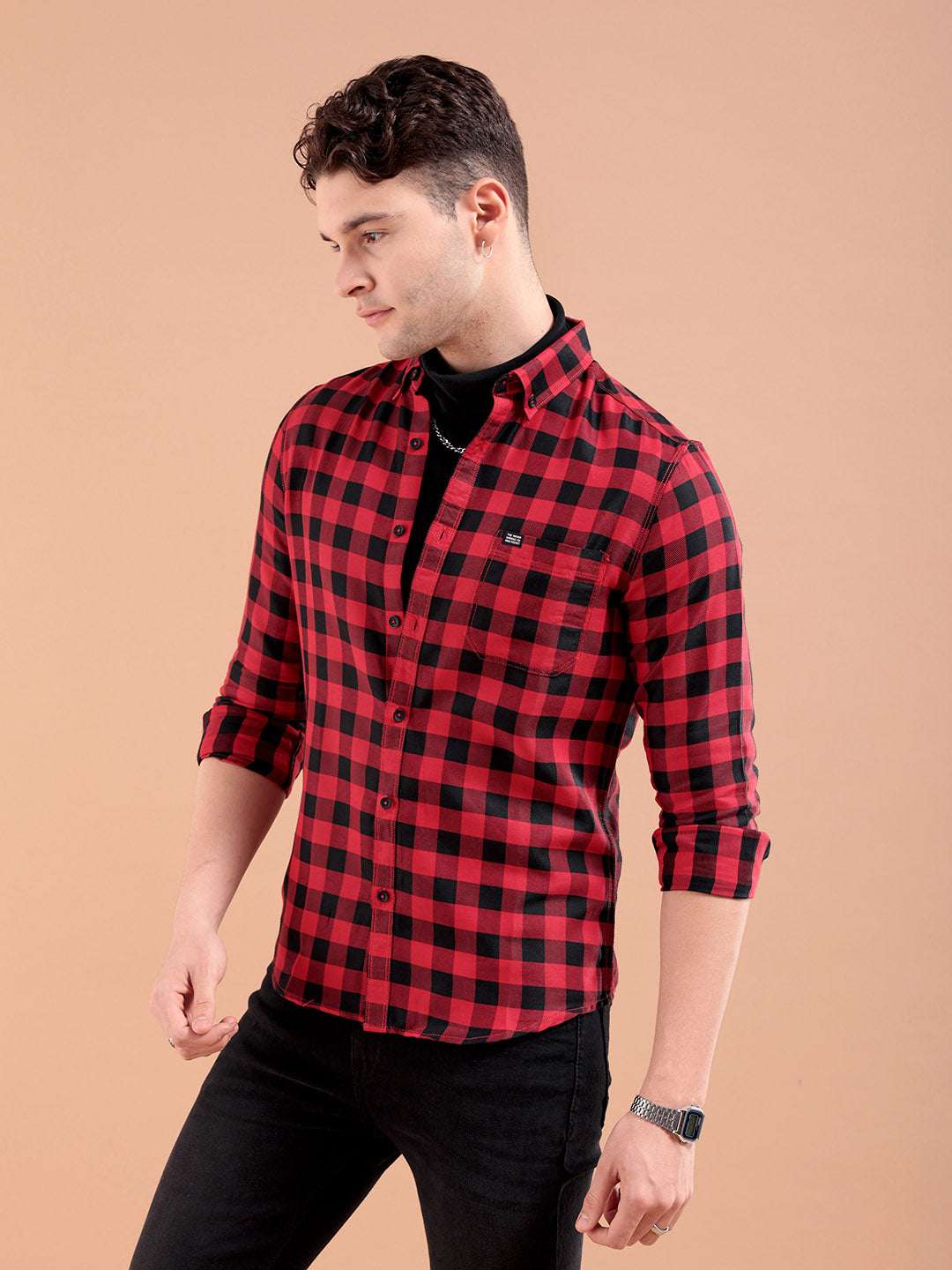 Shop Men Checked Shirt Online.