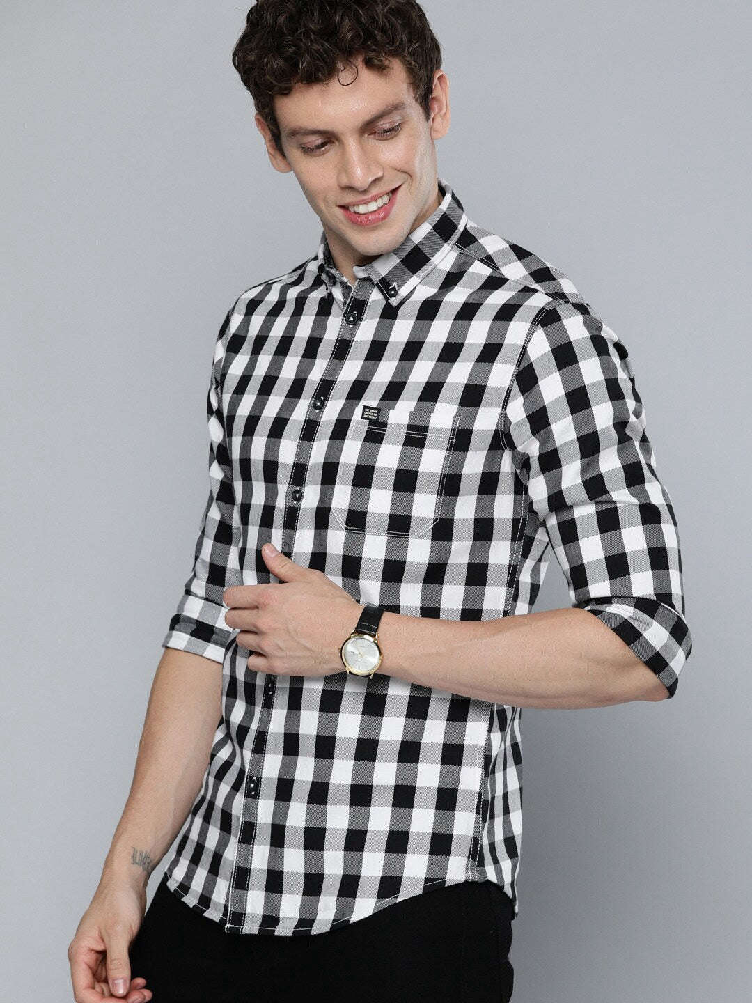 Shop Men Checked Shirt Online.