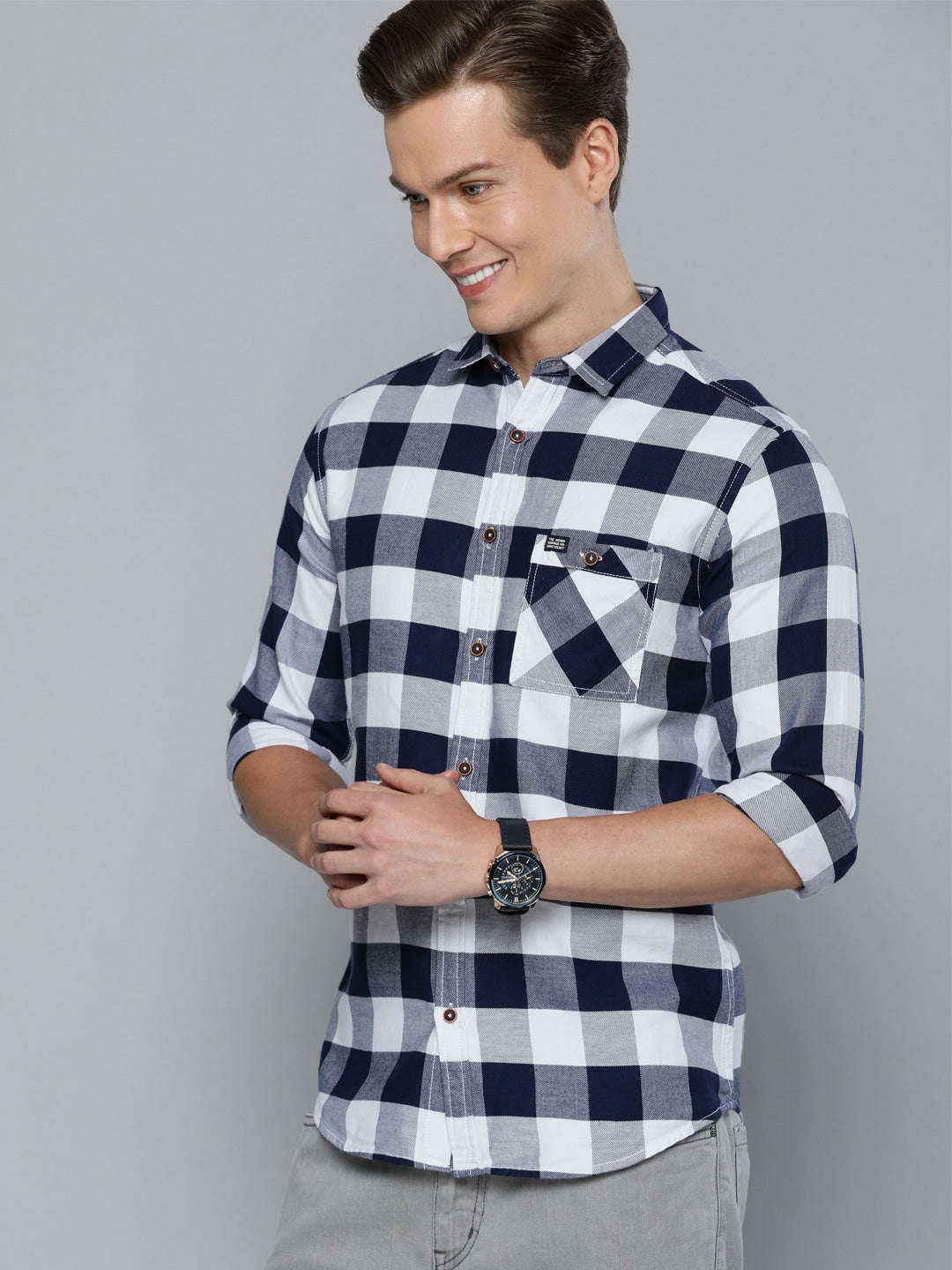 Shop Men Checkered Shirt Online.