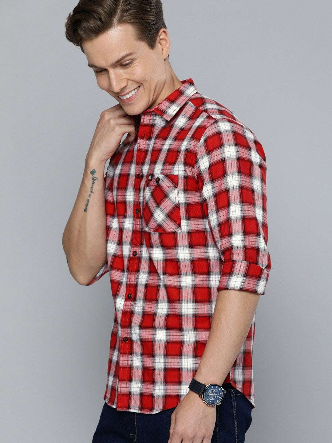 Shop Men Checkered Shirt Online.