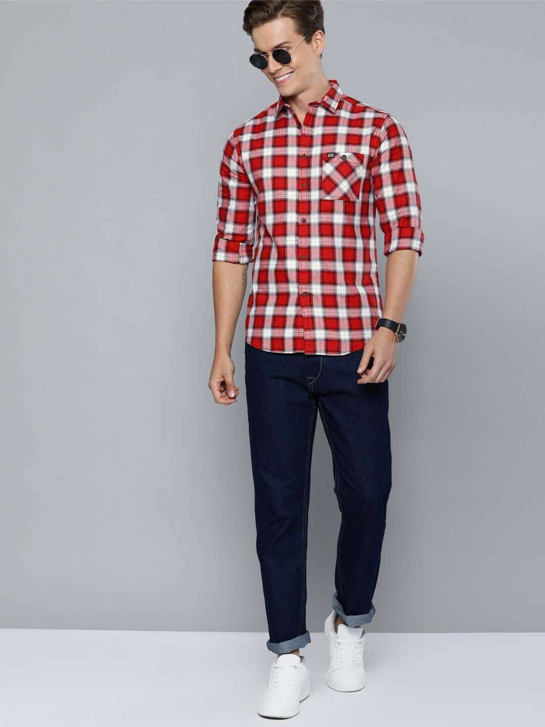 Shop Men Checkered Shirt Online.