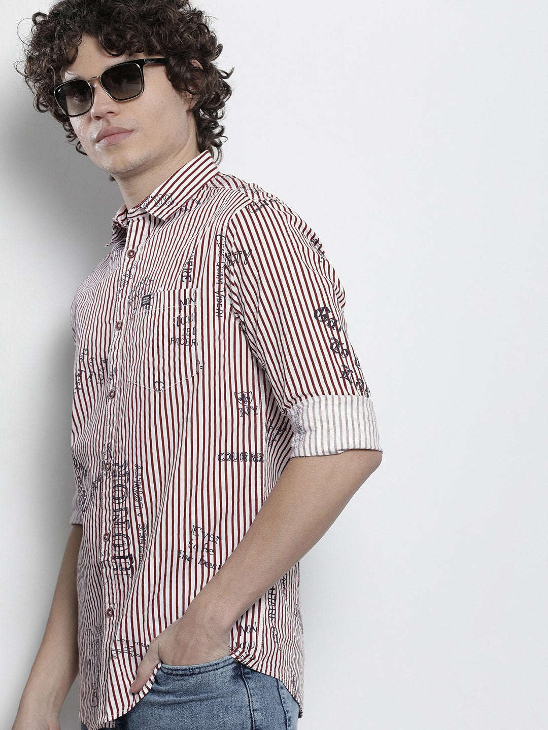 Shop Men Striped Shirt Online.