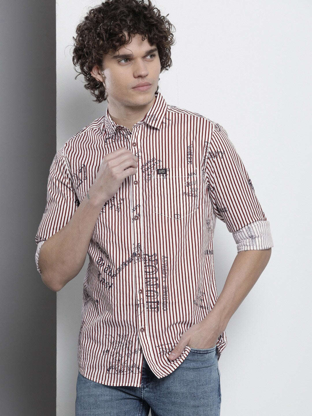 Shop Men Striped Shirt Online.