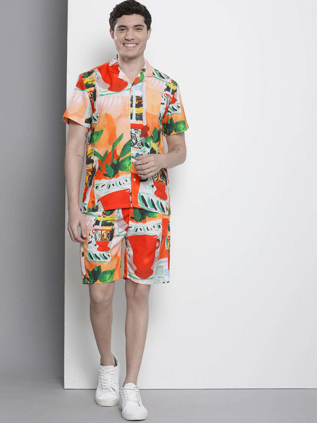 Shop Men Tropical Printed Viscose Coords Online.