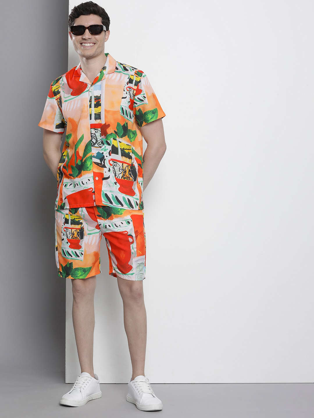 Shop Men Tropical Printed Viscose Coords Online.