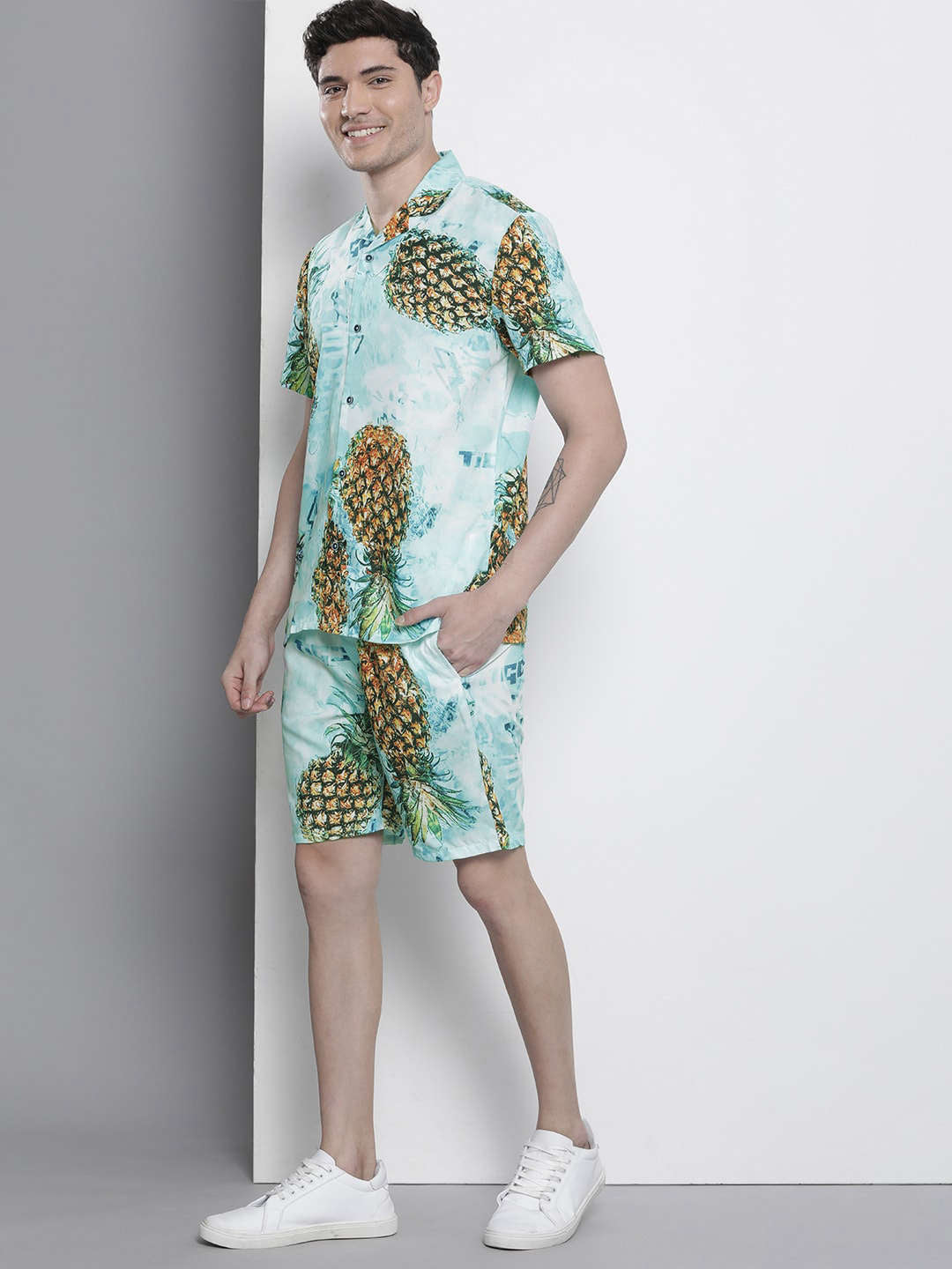 Shop Men Tropical Printed Viscose Coords Online.