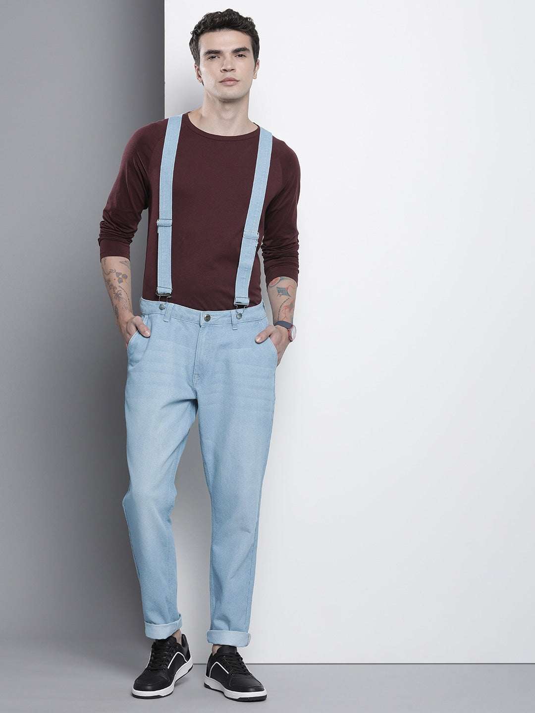 Shop Men Denim Dungaree Jeans Online.