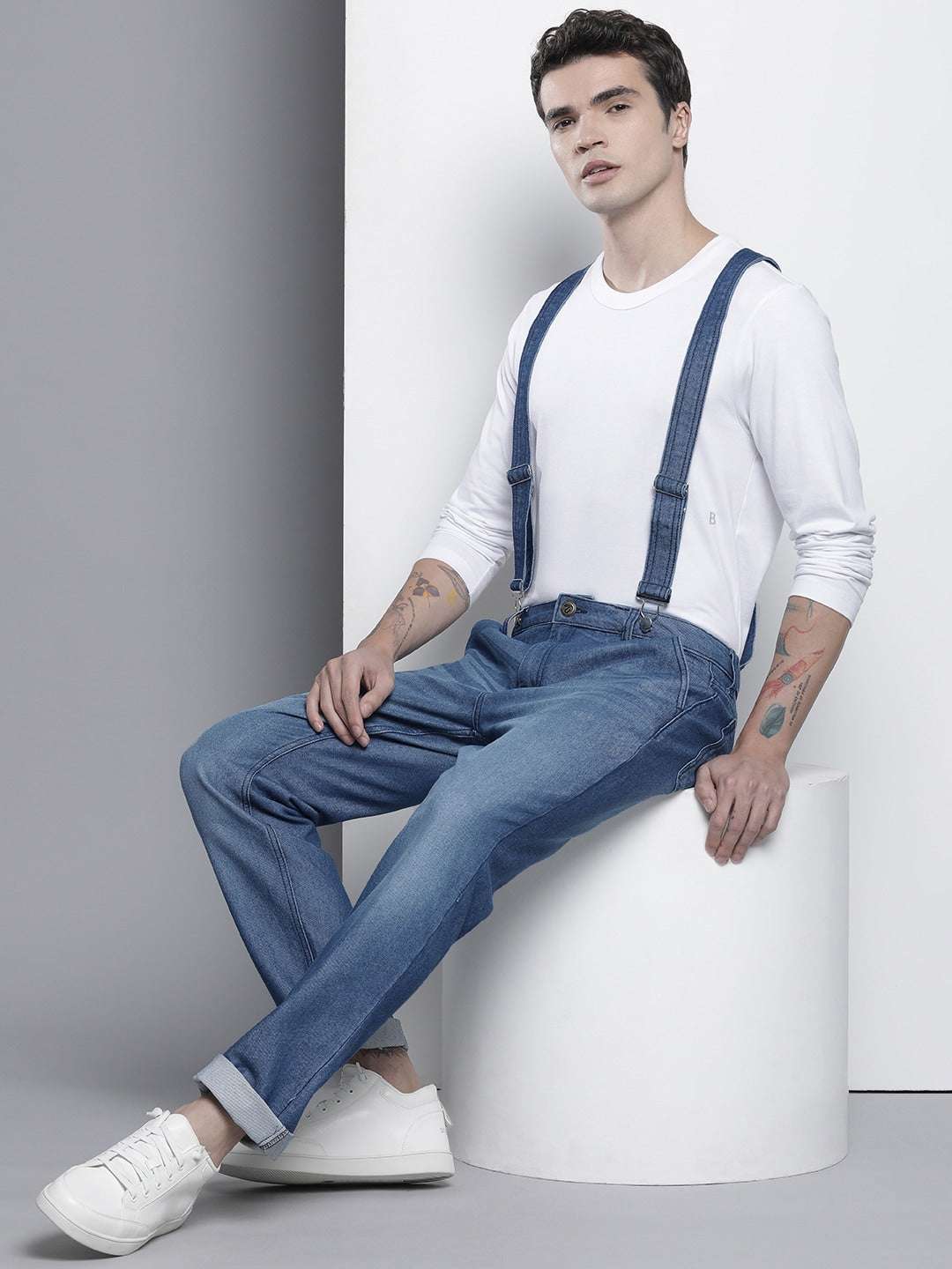 Shop Men Denim Dungaree Jeans Online.