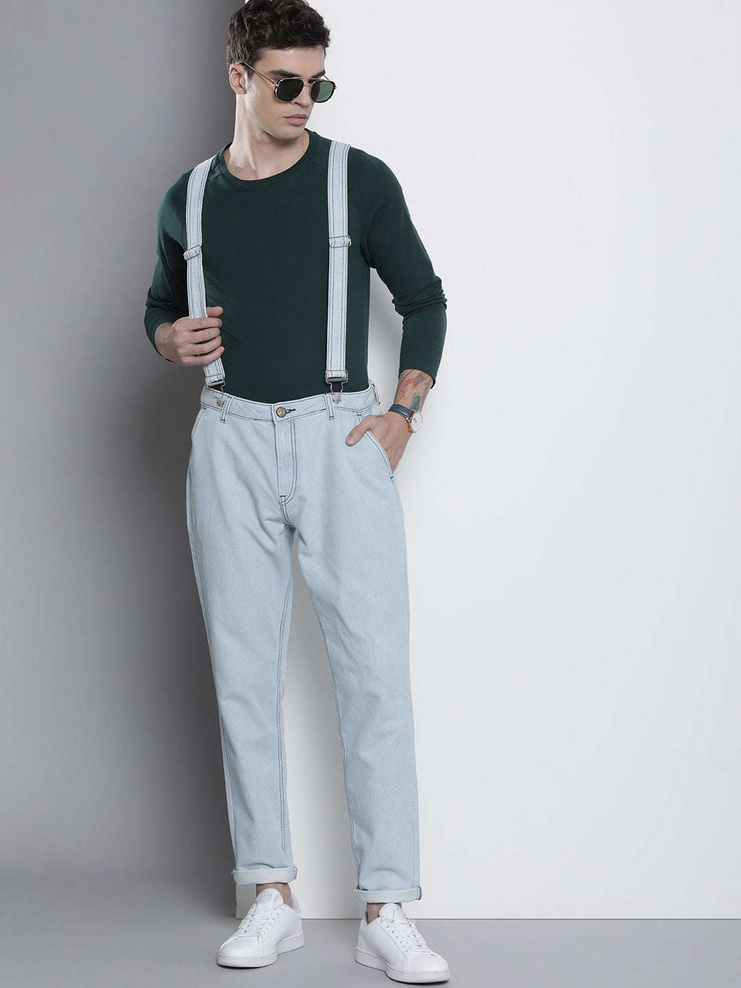 Shop Men Denim Dungaree Jeans Online.