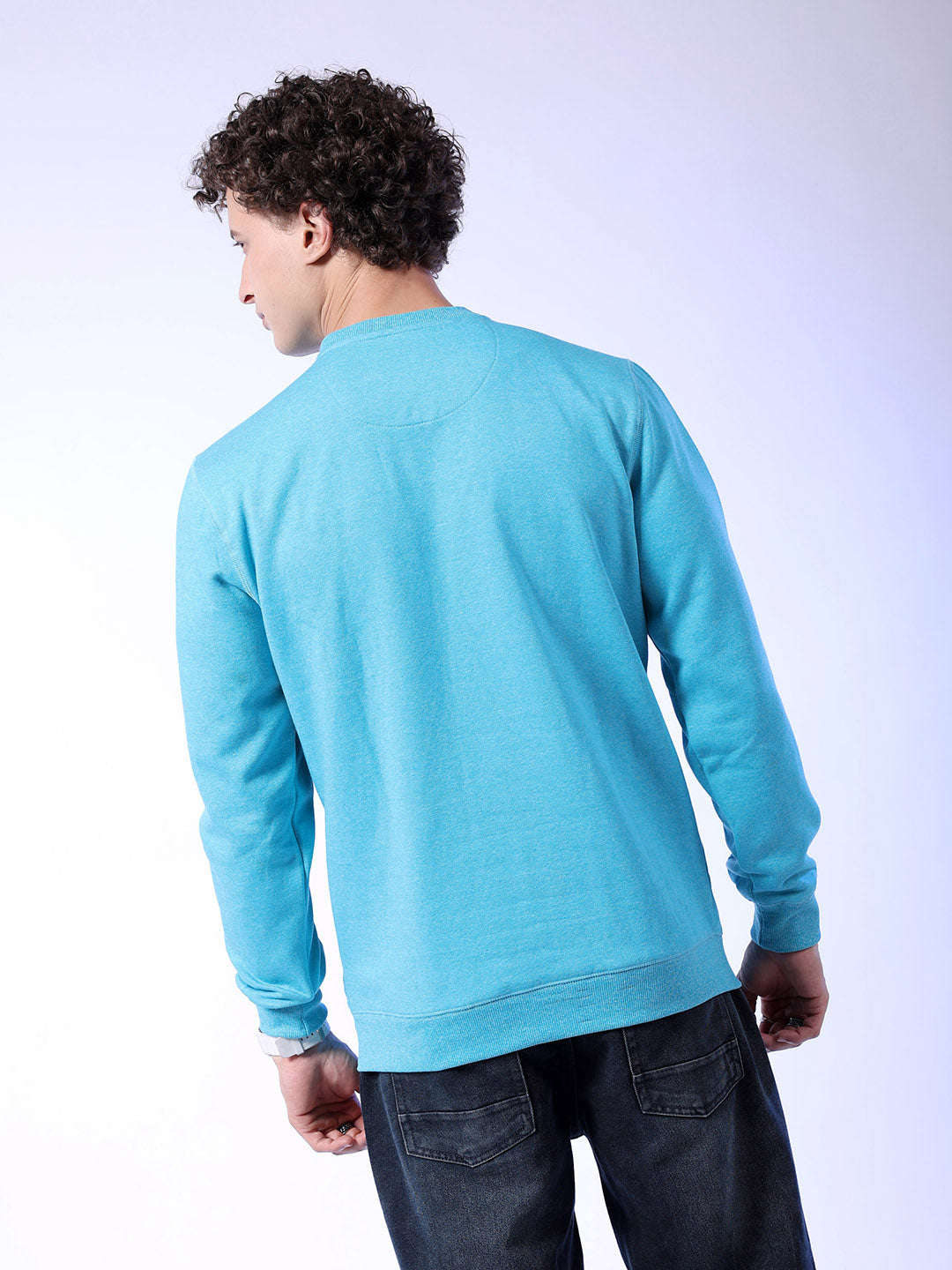 Shop Men's Solid Regular Fit Sweatshirt Online.