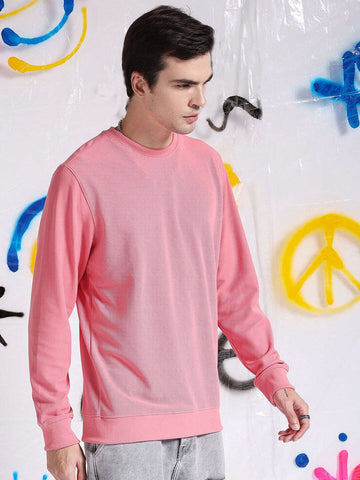 Shop Men's Textured Regular Fit Sweatshirt Online.