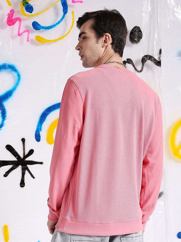 Shop Men's Textured Regular Fit Sweatshirt Online.