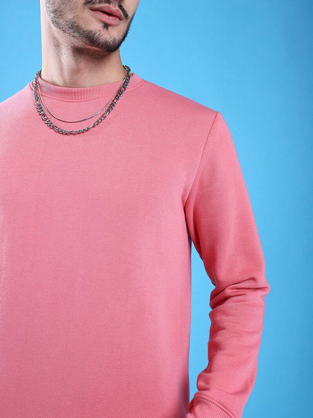 Shop Men's Solid Regular Fit Sweatshirt Online.