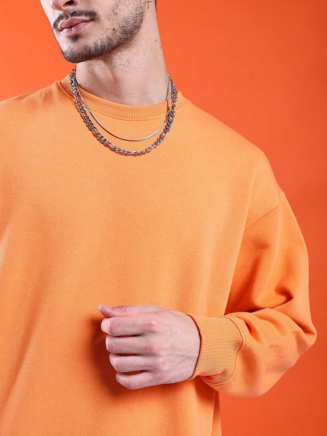 Shop Men's Solid Oversized Sweatshirt Online.