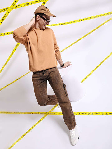 Shop Men's Solid Oversized Sweatshirt Online.