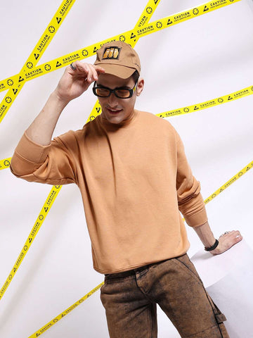 Shop Men's Solid Oversized Sweatshirt Online.