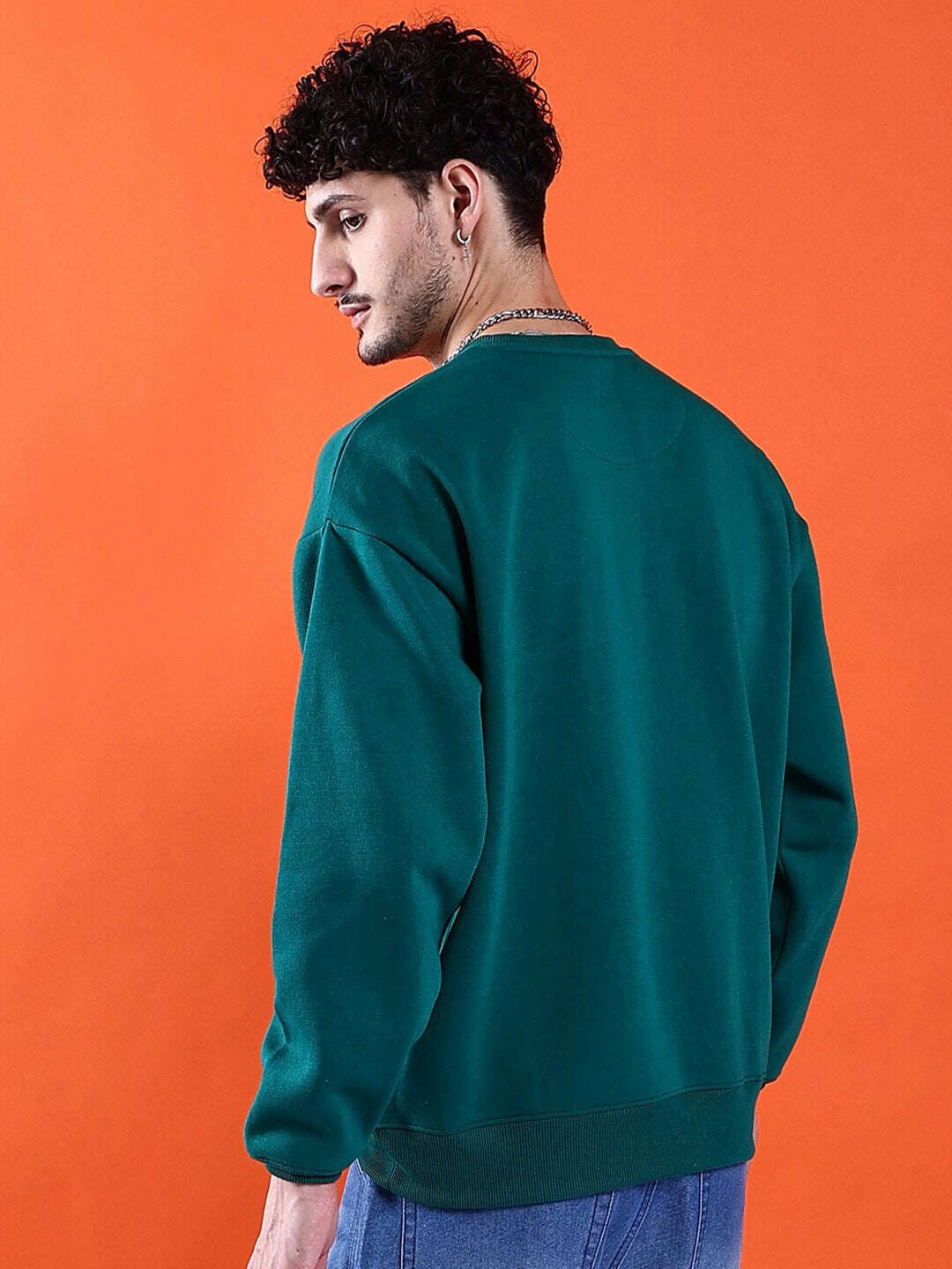 Shop Men's Solid Oversized Sweatshirt Online.