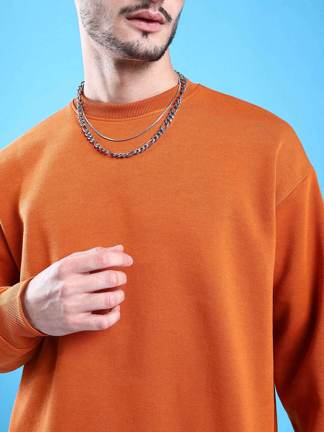 Shop Men's Solid Oversized Sweatshirt Online.