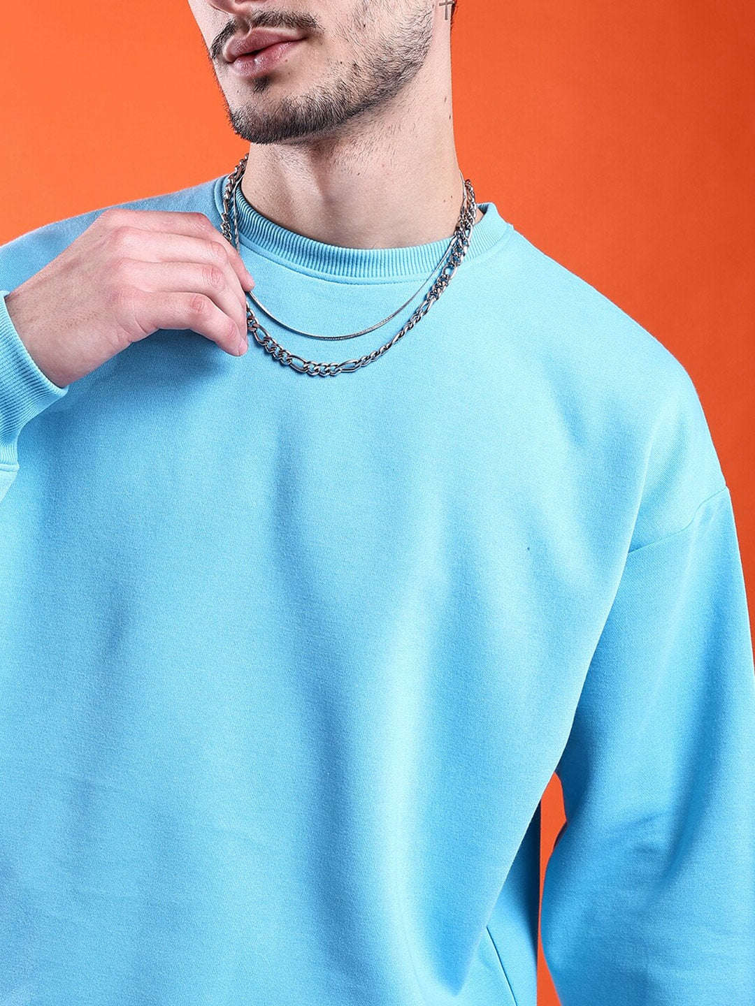 Shop Men's Solid Oversized Sweatshirt Online.