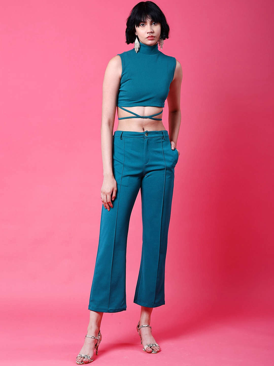 Shop Women Tie Up Co-Ord Set Online.