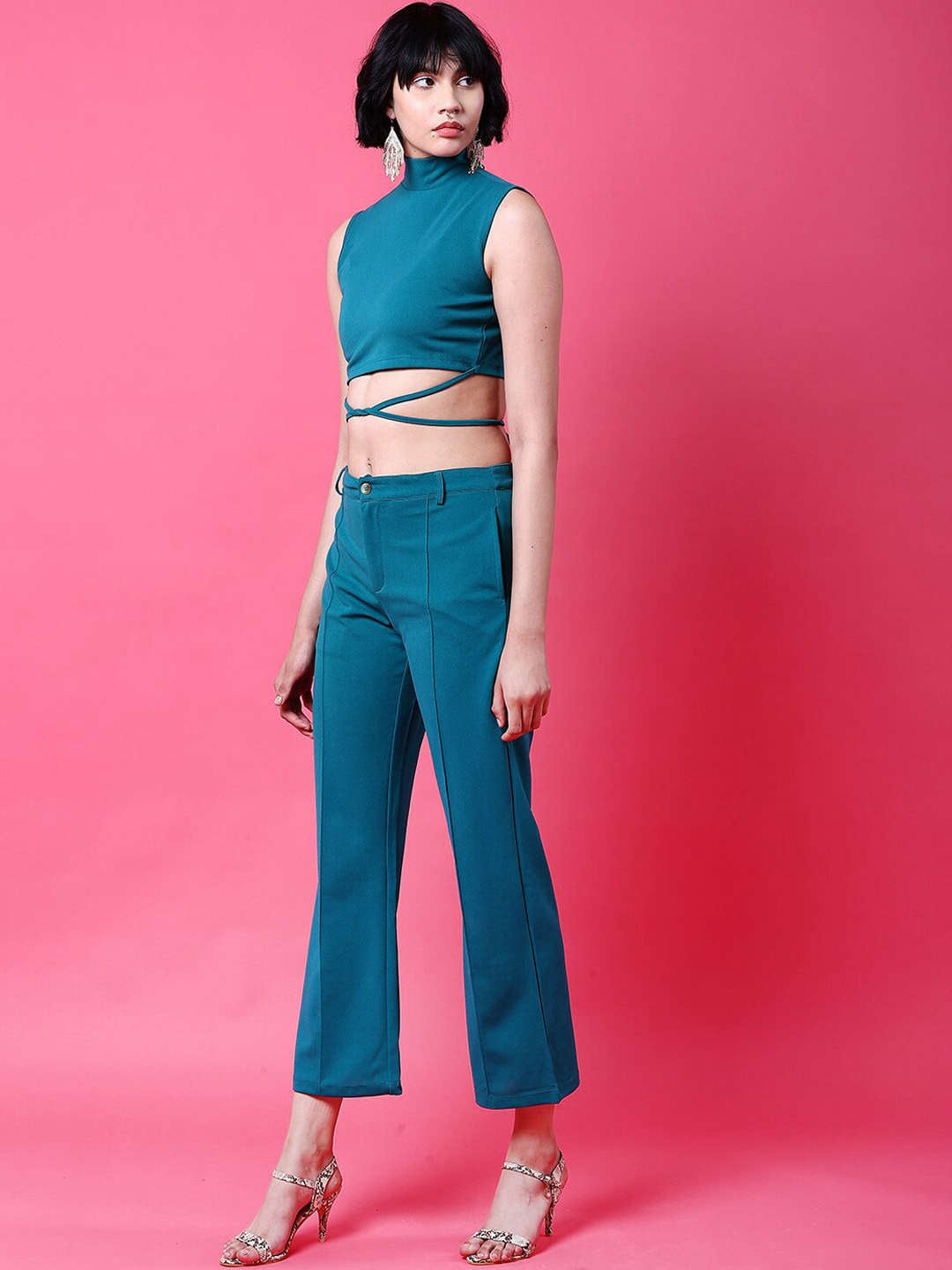 Shop Women Tie Up Co-Ord Set Online.