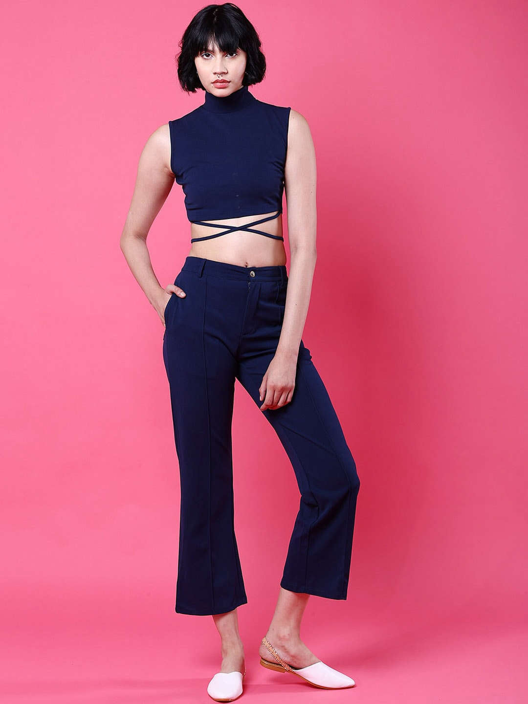 Shop Women Tie Up Co-Ord Set Online.