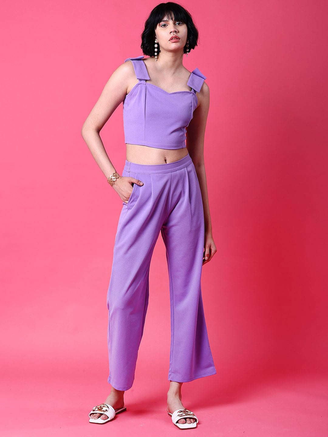 Shop Women Tie Up Co-Ord Set Online.