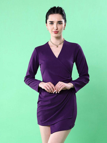 Shop Women Fitted Wrap Dress Online.