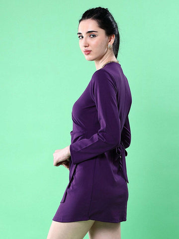 Shop Women Fitted Wrap Dress Online.