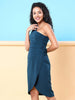 Shop Women Fitted One Shoulder Wrap Dress Online.