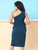 Shop Women Fitted One Shoulder Wrap Dress Online.